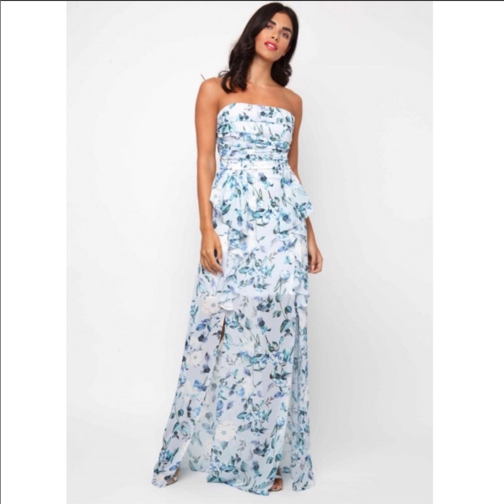 ASOS Blue Floral Maxi Dress